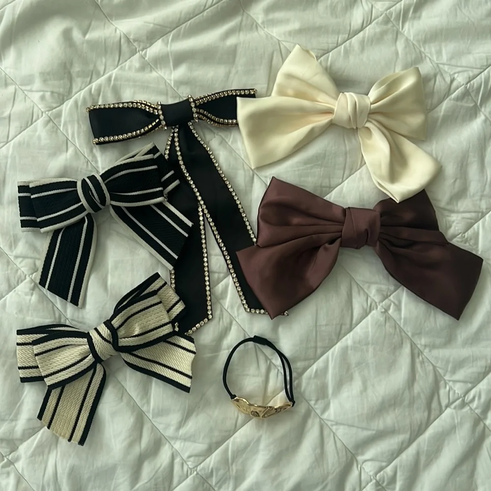 Elegant Hair Bow Hair Clip LOT of five bows - Picture 15 of 16